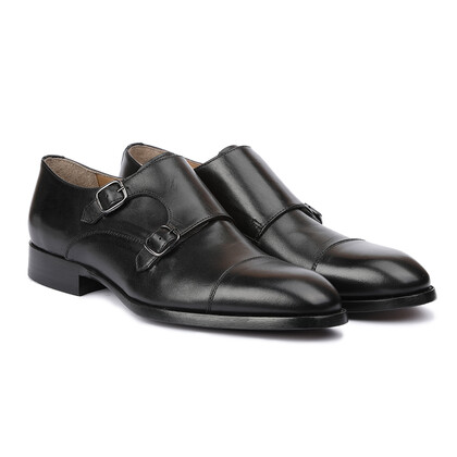  - Vlonı 126-06 Siyah Hakiki Deri Bağcıklı Erkek Klasik Ayakkabı (1)