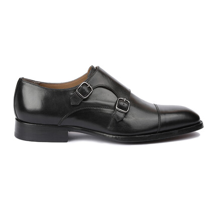  - Vlonı 126-06 Siyah Hakiki Deri Bağcıklı Erkek Klasik Ayakkabı