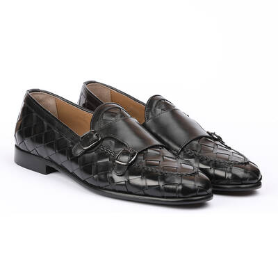 Vlonı 129-14 Siyah Hakiki Deri Bağcıklı Erkek Klasik Ayakkabı