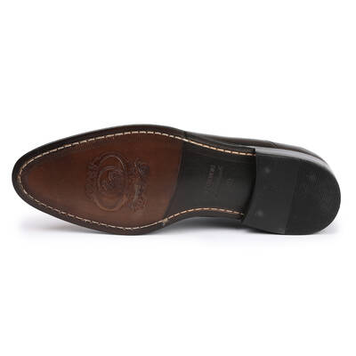 Vlonı 177-01 Siyah Hakiki Deri Bağcıklı Erkek Klasik Ayakkabı