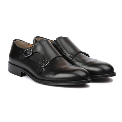 Vlonı 259-09 Siyah Hakiki Deri Bağcıklı Erkek Klasik Ayakkabı