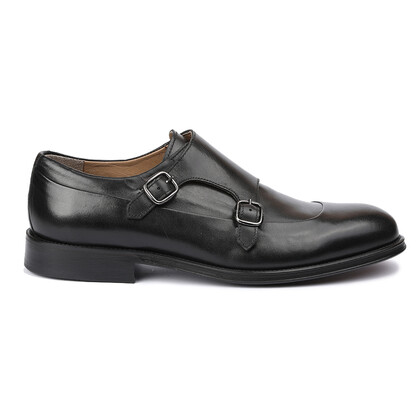  - Vlonı 259-09 Siyah Hakiki Deri Bağcıklı Erkek Klasik Ayakkabı