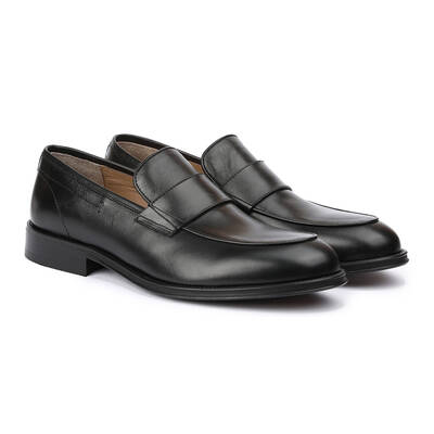Vlonı 259-10 Siyah Hakiki Deri Bağcıklı Erkek Klasik Ayakkabı