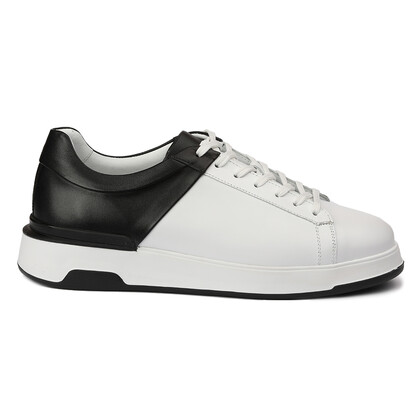  - Vlonı 280-05 Siyah Beyaz Hakiki Deri Erkek Sneaker