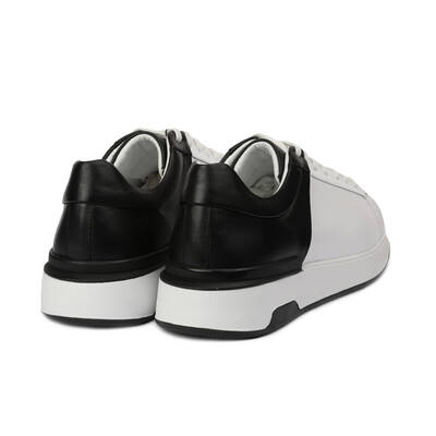 Vlonı 280-05 Siyah Beyaz Hakiki Deri Erkek Sneaker